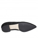 Mocassin à bout pointu pour femmes en daim noir talon 2 - Pointures disponibles:  32, 33, 42