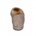 Mocassin à bout pointu pour femmes en daim taupe talon 2 - Pointures disponibles:  32, 42, 45, 46