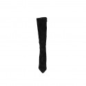 Woman's pointy boot in black suede with zipper heel 10 - Available sizes:  32, 33, 42, 43