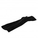Woman's pointy boot in black suede with zipper heel 10 - Available sizes:  32, 33, 42, 43