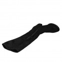 Woman's knee-high boot in black suede and elastic material with zipper heel 5 - Available sizes:  32, 33, 34