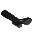 Bottes pour femmes avec plateforme et fermeture éclair en daim et materiau elastique noir talon 10 - Pointures disponibles:  43