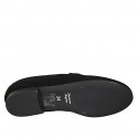 Mocassin pour femmes avec goujons et accessoire en daim noir talon 1 - Pointures disponibles:  32, 33, 35, 42, 43, 45, 46