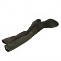 Woman's boot in green suede and elastic material with half zipper heel 6 - Available sizes:  32, 42, 45