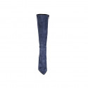 Bottes à bout pointu pour femmes en daim bleu avec fermeture éclair talon 10 - Pointures disponibles:  42, 43