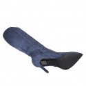 Bottes à bout pointu pour femmes en daim bleu avec fermeture éclair talon 10 - Pointures disponibles:  42, 43