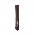 Bottes à bout pointu pour femmes en cuir marron avec fermeture éclair talon 7 - Pointures disponibles:  32, 33