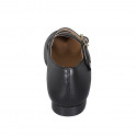 Mary Jane pour femmes avec bout rondu et deux courroies en cuir noir talon 1 - Pointures disponibles:  33, 34
