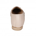 Mocassin à bout pointu pour femmes en cuir rose clair avec accessoire talon 1 - Pointures disponibles:  32, 33, 35, 43, 44, 45, 46