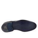Chaussure richelieu à lacets pour hommes en cuir noir avec bout droit - Pointures disponibles:  36, 37, 38, 48, 49, 50, 51