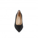 Escarpin à bout pointu pour femmes en cuir noir avec talon 5 - Pointures disponibles:  32, 35, 43, 44