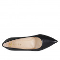 Escarpin à bout pointu pour femmes en cuir noir avec talon 5 - Pointures disponibles:  32, 35, 43, 44