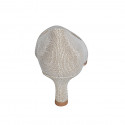 Chaussure à bout pointu pour femmes en tissu laminé scintillant platine talon 5 - Pointures disponibles:  32, 34, 35, 42, 44