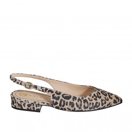 Chaussure ouverte au talon pour femmes en daim tacheté talon 2 - Pointures disponibles:  34, 35, 42, 43, 44