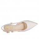 Chaussure ouverte au talon à bout pointu pour femmes en cuir verni rose talon 5 - Pointures disponibles:  32, 33, 34, 35, 42