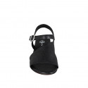 Sandale pour femmes avec courroie en cuir noir avec talon 2 - Pointures disponibles:  32, 34, 35, 42, 43, 44