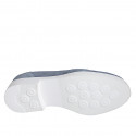 Chaussure avec elastiques et accessoire pour femmes en daim bleu gris talon 3 - Pointures disponibles:  32, 35, 42, 45