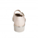 Escarpin pour femmes avec courroie en cuir nude talon 3 - Pointures disponibles:  32, 33, 42, 46
