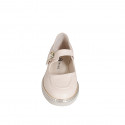 Escarpin pour femmes avec courroie en cuir nude talon 3 - Pointures disponibles:  32, 33, 42, 46
