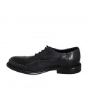 Chaussure derby de haute qualité avec lacets et bout droit pour hommes en cuir noir - Pointures disponibles:  36, 38, 46, 47, 48, 49, 50, 51, 53, 54