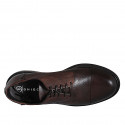 Chaussure derby de haute qualité avec lacets et bout droit pour hommes en cuir marron - Pointures disponibles:  36, 37, 38, 47, 48, 49, 50, 51, 52, 53, 54
