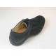 Zapato de sport para hombre con cordones en piel y tejido negro - Tallas disponibles:  36, 46