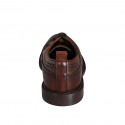 Zapato derby de alta calidad con cordones y punta de ala para hombres en piel cognac - Tallas disponibles:  36, 37, 38, 46, 47, 48, 49, 50, 51, 52, 53, 54