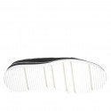 Scarpa stringata con cerniere da donna in pelle bianca e nera zeppa 3 - Misure disponibili: 32, 33, 34, 35, 42, 43, 44, 45