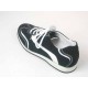 Chaussure sportif à lacets pour hommes en daim noir et cuir blanc - Pointures disponibles:  36