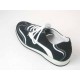 Zapato deportivo con cordones para hombre en gamuza negra y piel blanca - Tallas disponibles:  36