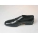 Chaussure richelieu élégant à lacets pour hommes en cuir noir - Pointures disponibles:  52