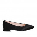 Decolté a punta da donna in raso nero tacco 2 - Misure disponibili: 32, 33, 34, 35, 42, 44, 45
