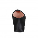 Decolté a punta da donna in raso nero tacco 2 - Misure disponibili: 32, 33, 34, 35, 42, 44, 45