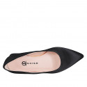 Decolté a punta da donna in raso nero tacco 2 - Misure disponibili: 32, 33, 34, 35, 42, 44, 45