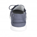 Chaussure bateau pour hommes en nubuck bleu - Pointures disponibles:  49, 51, 52