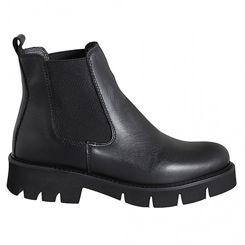 Chelsea bottines pour femmes avec elastiques en cuir noir talon 3 - Pointures disponibles:  33, 35, 46