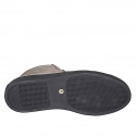 Sneaker avec lacets pour homme et semelle amovible en nubuck taupe - Pointures disponibles:  37, 38, 46, 47, 48, 49, 50, 51, 52