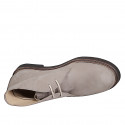 Zapato deportivo para hombre alto al tobillo en nubuk gris pardo - Tallas disponibles:  37, 38, 46, 47, 48, 50, 52