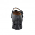 Mary Jane para mujer con punta cuadrada y cinturones en charol negro tacon 3 - Tallas disponibles:  32, 35, 42, 43, 45