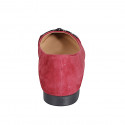 Ballerina da donna a punta con accessorio metallico in camoscio bordeaux tacco 2 - Misure disponibili: 32, 33, 34, 35, 42, 43, 44, 45, 46