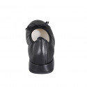Ballerine pour femmes en cuir noir avec noeud et bout droit talon 2 - Pointures disponibles:  32, 42, 44, 45, 46