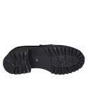 Mocassin sportif pour femmes avec chaine en or en daim noir talon 5 - Pointures disponibles:  45, 46