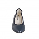 Ballerina da donna a punta in pelle blu tacco 2 - Misure disponibili: 35, 42, 43, 45, 46