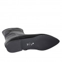 Stivaletto a punta da donna con cerniera interna in vernice nera con tacco 2 - Misure disponibili: 33, 35, 42, 43, 44