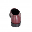 Mocassino da donna in pelle bordeaux tacco 2 - Misure disponibili: 32, 35, 45, 46