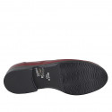 Mocassino da donna in pelle bordeaux tacco 2 - Misure disponibili: 32, 35, 45, 46