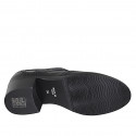 Zapato Oxford con cordones para mujer en piel negra con punta de ala tacon 5 - Tallas disponibles:  35, 43, 44