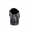 Mocassin avec accessoire pour femmes en cuir noir talon 2 - Pointures disponibles:  32, 42