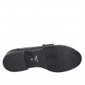 Mocassin avec accessoire pour femmes en cuir noir talon 2 - Pointures disponibles:  32, 42