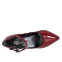 Decolté Mary Jane a punta in pelle bordeaux tacco 10 - Misure disponibili: 31, 34, 35, 42, 44
